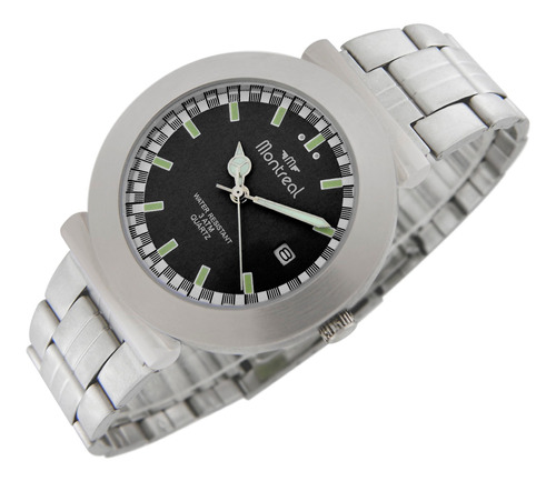 Reloj Montreal Hombre Ml1600 Calendario Agujas Luminosas