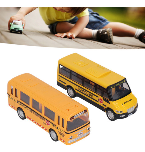 Juguetes For Autobuses Escolares, 2 Piezas, Detalles Realis