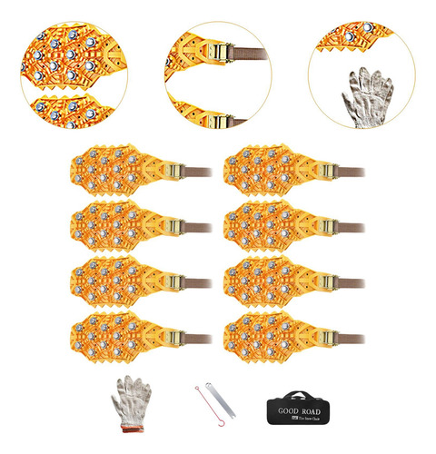 Cadenas Para Neumáticos De 8 Piezas, Cadenas Para Amarillo