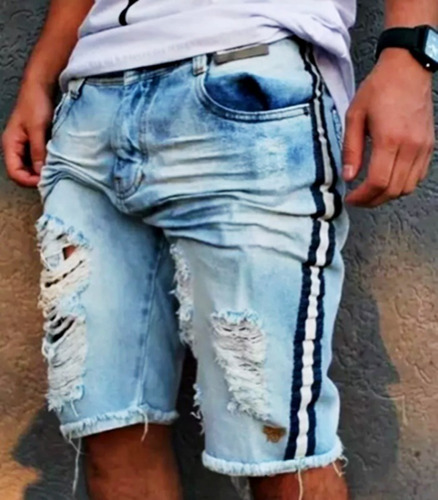 short jeans com listra