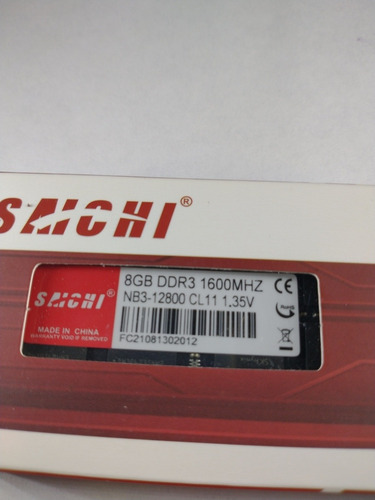 Imagen 4 de 7 de Memoria Ram Ddr3 Sodimm 8gb Pc3-12800 1.5/1.35v