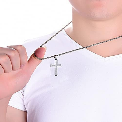 Deerllia Collar De Cruz Para Hombre, Colgante De Crucifijo