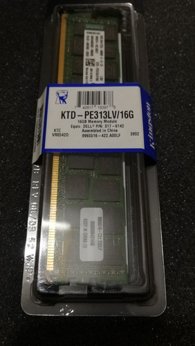 Memoria Kingston 16gb 1333mhz Ecc Reg P/dell Ktd-pe313lv/16g