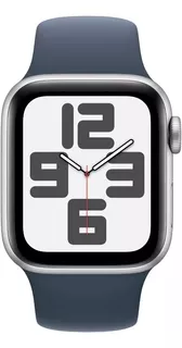 Apple Watch SE GPS (2da Gen) • Caja de aluminio color plata de 40 mm • Correa deportiva azul tormenta - M/L - Distribuidor Autorizado