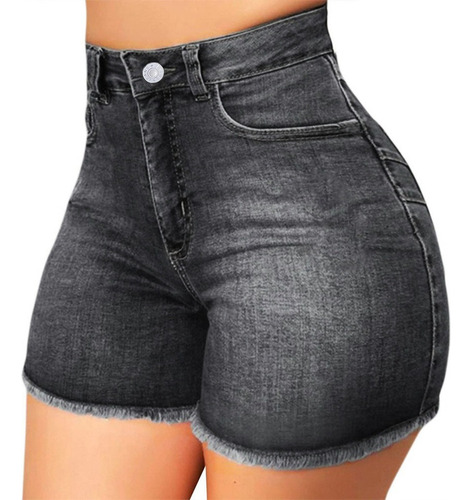 Pantalones Cortos De Mezclilla Rotos En F For Mujer, A188,