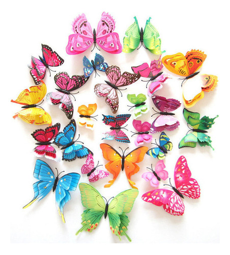 108 Pegatinas De Mariposas 3d Para Decoración De Pared