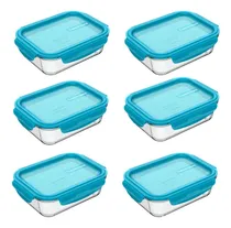 Comprar Set X6 Tupper® Hermetico Premiaglass 1lt Tupperware® 0% Bpa
