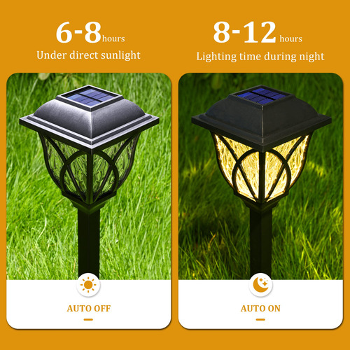 Juego De 6 Luces Solares Led Para Jardín Impermeables