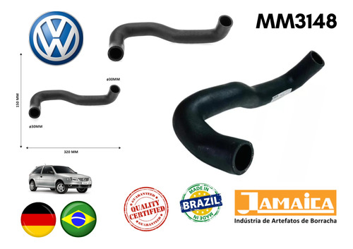 Manguera Inferior Radiador Volskwagen Gol Saveiro Parati 1.8