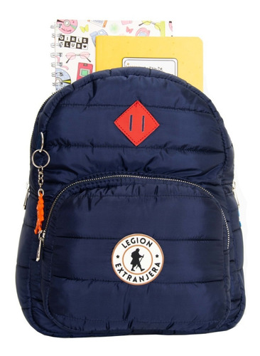 Imagen 3 de 10 de Mochila Alison Diamond Pop Marino