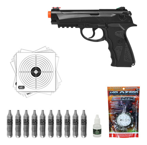 Pistola Wingun C12 Rossi 6mm C/ Munição Bbs + Cilindros Co2