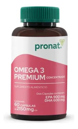 Suplemento Omega 3 Premium Concentrado - Pronat - 1,500 mg EPA+DH...