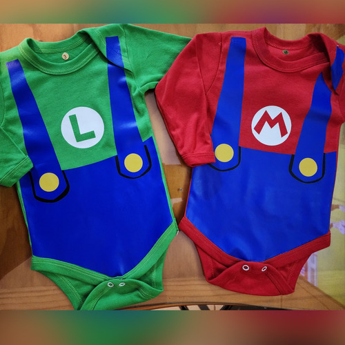 Mario Bros Body De Bebe 