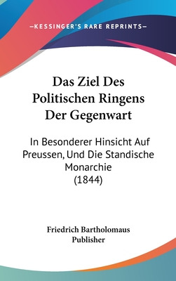 Libro Das Ziel Des Politischen Ringens Der Gegenwart: In ...