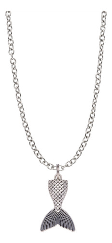 Collar Animales Acuáticos Océano Dije Colgante Pareja Amigos Plateado Cola Sirena Ariel