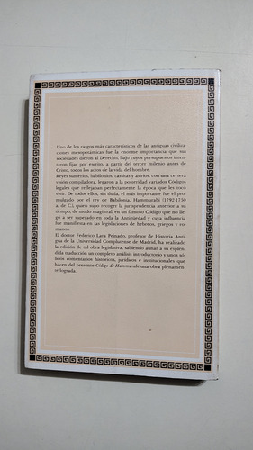 Código De Hammurabi Federico Lara Peinado (Usado)