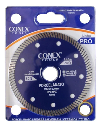 Disco De Corte Diamantado Porcelanato 110mm Conex Tools Pró