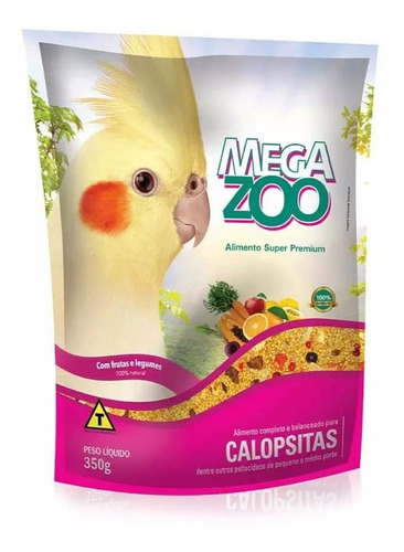 Megazoo  Calopsitas Frutas E Legumes 350g