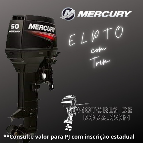 Imagem 2 de 17 de Motor De Popa 50 Hp Comando Mercury - 2 Tempos -