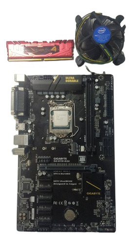 Combo Tarjeta Madre Gigabyte Ga-h110-d3a Intel G3900 4gb Ram