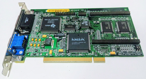 Placa De Video Matrox Millennium Mga-2064w Pci 2mb