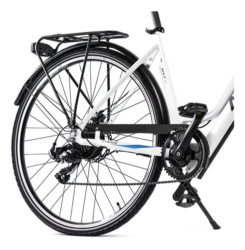 Bicicleta Mujer R700 Urbana Electrica Aluminio Blanco