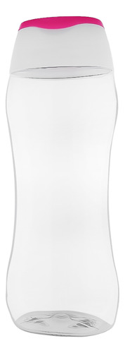 Botella Euro Silueta 400 Ml Con Tapa Bco/rosa X 10 Pz