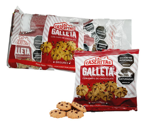 Galleta Caserita Con Chips De Chocolate X6und