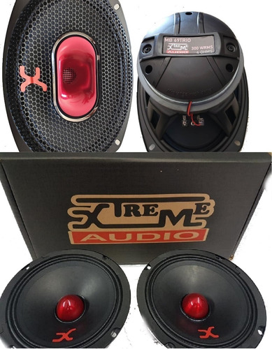 Kit  Medio Grave Xtreme  Pro Mb 69 Trio 600 W Rms  + 500pro 