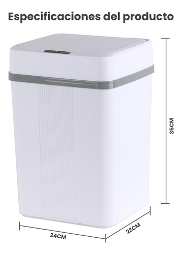 Z0f Cubo De Basura Automático Con Sensor Para Baño, 18l