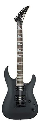 Guitarra elétrica Jackson JS Series JS22 DKA dinky de  choupo satin black brilhante com diapasão de amaranto
