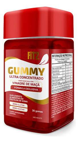 5 Gummy Ultra Em Goma + 5 Shot Vinagre De Maçã + Detox Green