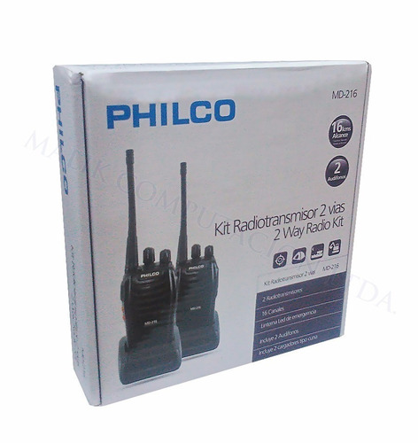 Kit Radiotransmisor Portátil 16kms Philco Md-216 