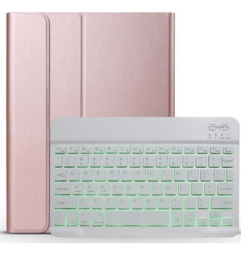 Funda Retroiluminada Teclado Bluetooth Para iPad 2/3/4 9,7 P