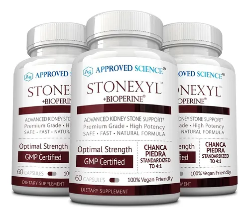 Approved Science Stonexyl - Soporte Herbario Para Cálculos Renales - 180 Cápsulas - Chanca Piedra - Alta Absorción - 3