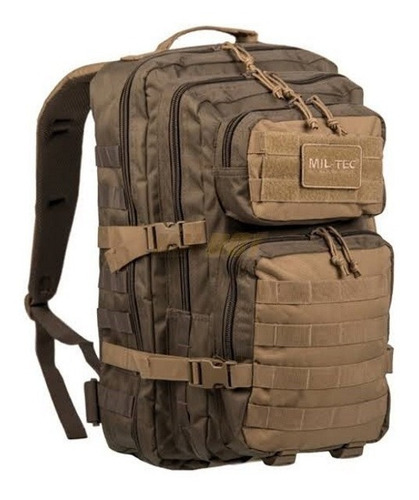 Imagen 2 de 4 de Mochila Táctica Mil-tec Ranger Verde Con Coyote Impermeable