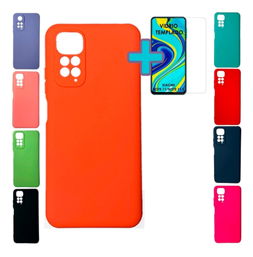 Funda Protector Para Xiaomi Redmi Note 11-note 11s Y Vidrio 