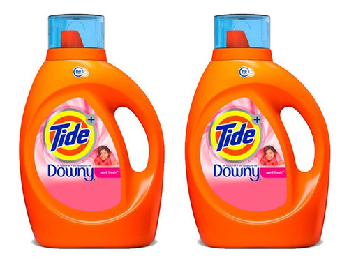 Tide Con Downy Jabon Liquido Ropa 29 Lavadas 2un X 1,36 Lt