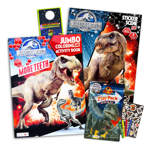 Jurassic World Libros De Colorear 3 Libros Diviértete Con