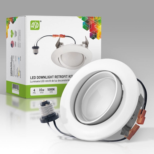 Asd Luz Empotrabl Led 4  Cardan Retrofit 10 W Reemplazo 85 K