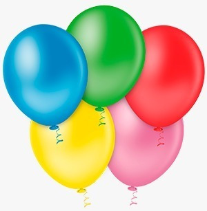 Balão Bexiga Colorido Tam.10 Pol. C/50 Unid + Vela Número!