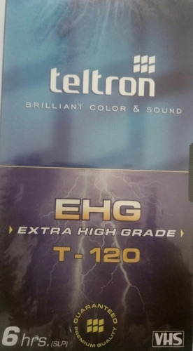 Casette De Video Vhs Teltron T120 6hs Ehg Premium $ X Cant