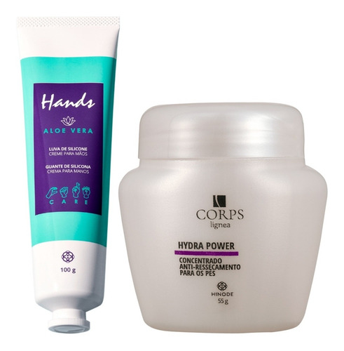 Imagem 1 de 1 de Kit Creme Para Os Pés, Luva De Silicone Pra Mão.