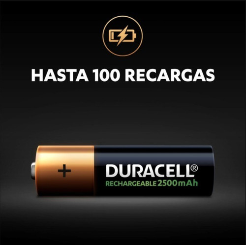 Pila Bateria Aa Ni-mh Recargable Blister 4 Piezas Duracell