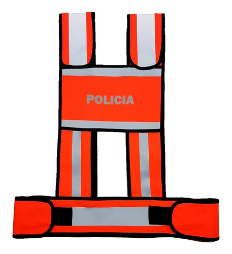 Chaleco Naranja Reflectivo Policia, Chaleco H