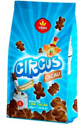 Biscoito Vieira Circus Cacau 300g