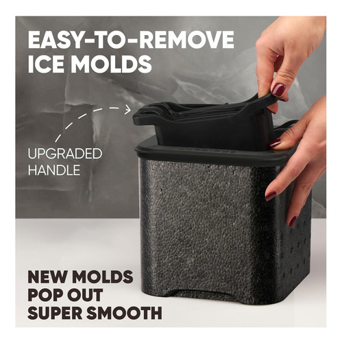 Berlinzo Clear Ice Cube Maker Molde Combo 2+2 Cubos Y Bolas