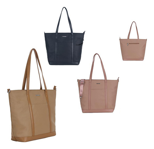 Cartera Tote Trendy 18951 Urbana Mujer Color Negro