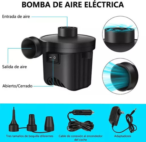 Bomba Aire Eléctrica Inflar Colchon Alberca Infable