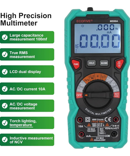 Tester Multimetro 6000 Cuentas. Mediciones Completas